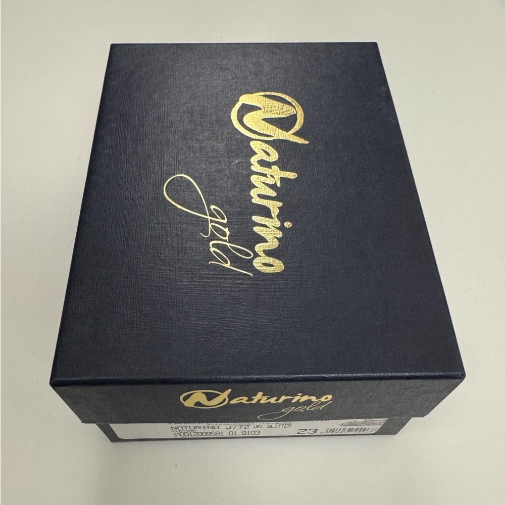 Naturino Gold “Platino” Ballerina Pumps in Velvet Glitter - Picture 5 of 5